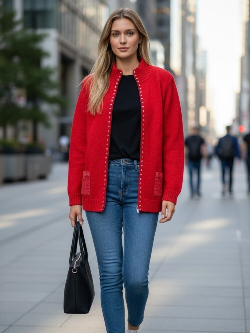 038 MED QUACKER FACTORY ZIP UP SWEATER